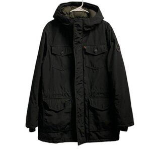 Levi’s Presidio Parka Jacket‎ Men’s M Black Hooded Winter Coat Warm Jacket